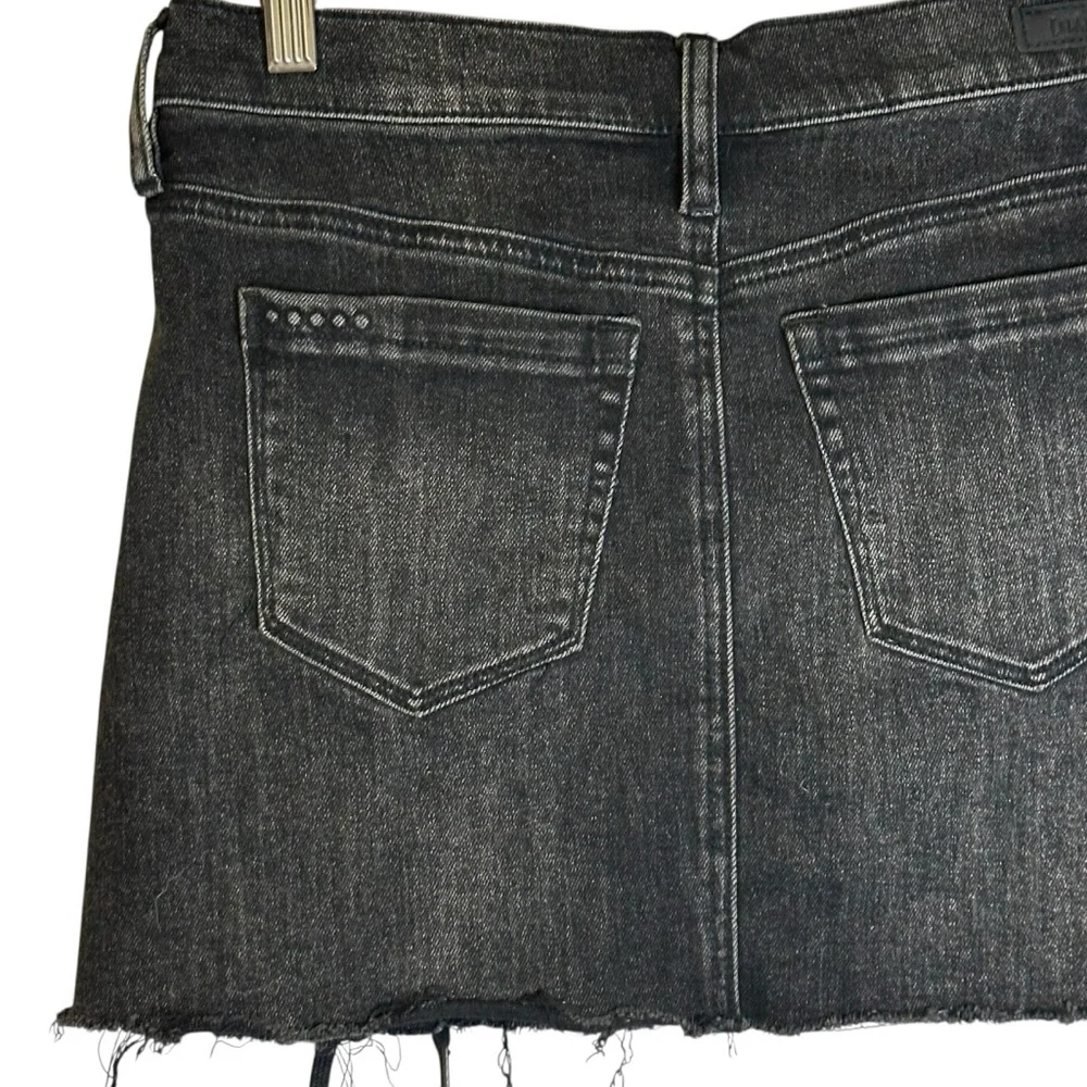Blank NYC Mystique Denim Lace-Up Mini‎ Skirt Charcoal Gray/Black 26 #54L-0307 - Picture 8 of 11